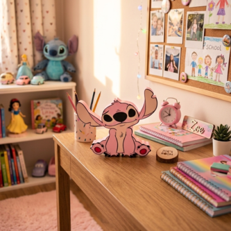 Παιδική Μολυβοθήκη Stitch – 3D Printed Οργάνωση Γραφείου