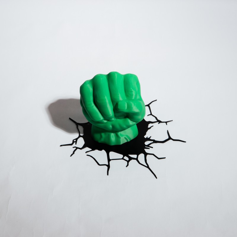 Hulk Smash 3D Διακοσμητικό Τοίχου – Γροθιά που "Σπάει" τον Τοίχο