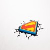 Superman 3D Logo Wall Art – Διακοσμητικό Τοίχου με Εφέ "Ρωγμής"