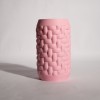 3D Printed Minimal Βάζο "Weave" – Διακοσμητικό Ανθοδοχείο σε Παστέλ Ροζ 17,5 εκ