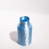 Μοντέρνο Ανθοδοχείο Blue Silver - 3D Printed Βάζο "Hammered Bottle"  21.5 εκ