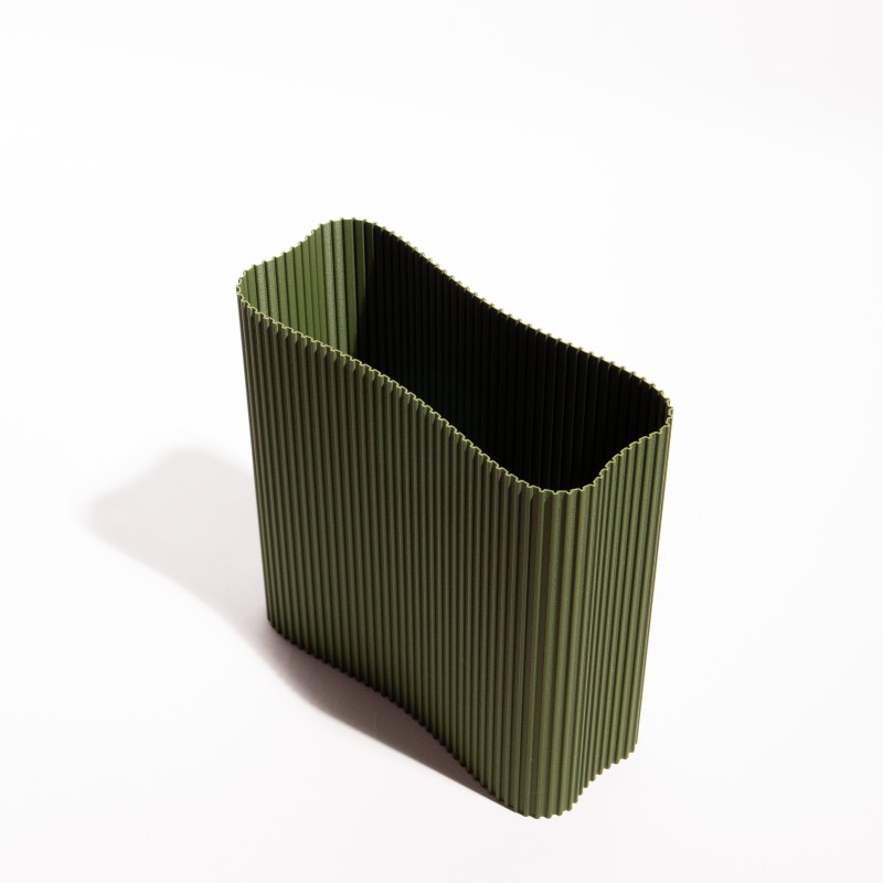 Forest Green Long Βάζο - Organic Parametric Σχεδιασμός 18χ17 εκ