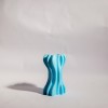 Βάζο Διακοσμητικό Χώρου Cyan – Minimal Wavy Design 3D Εκτύπωσης 18 εκ