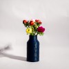 Μοντέρνο Ανθοδοχείο Dark Blue - 3D Printed Βάζο "Hammered Bottle" 17.5 εκ
