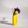 Honey Yellow Βάζο - Μοντέρνος Γεωμετρικός Σχεδιασμός 18 εκ.
