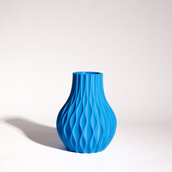Wave Design Vase - Μοντέρνο Μπλε Βάζο 18 εκ 