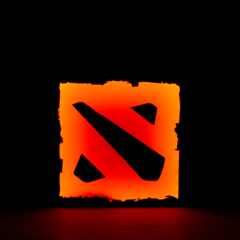 Φωτιστικό Dota 2 Logo – 3D Printed USB LED 19x19