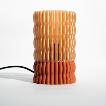 Φωτιστικό Γραφείου & Κομοδίνου "Wave" – 3D Printed με Ζεστό Φωτισμό