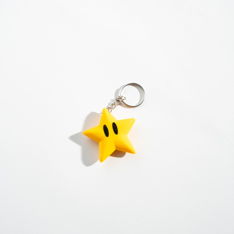 Μπρελόκ Αστέρι Super Mario (Starman) – 3D Printed