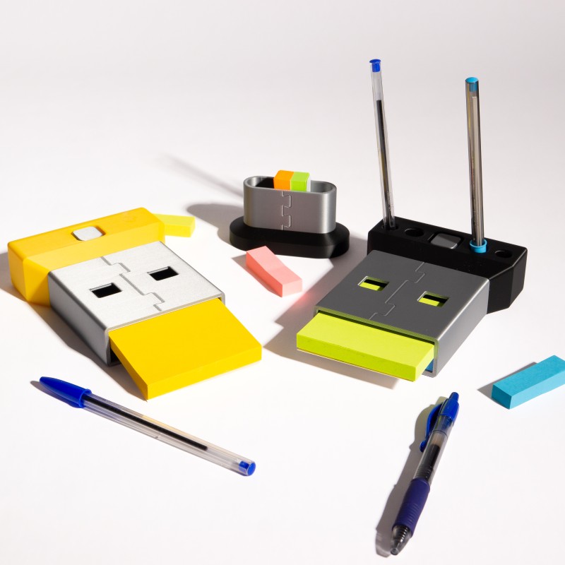 3D Organizer Γραφείου USB Stick – Μαγνητική Βάση για Στυλό, Σημειώσεις & Κρυφό Αποθηκευτικό Χώρο