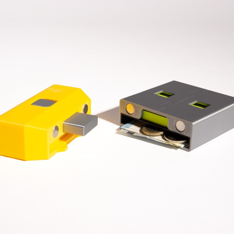 3D Organizer Γραφείου USB Stick – Μαγνητική Βάση για Στυλό, Σημειώσεις & Κρυφό Αποθηκευτικό Χώρο