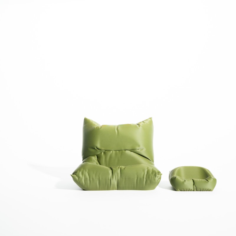 Minimal Organizer Γραφείου σε Olive Green - Puffy Set Βάση Κινητού & Ακουστικών