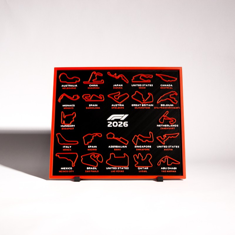 Ημερολόγιο Formula 1 2026 – Πίστες & Αγώνες 22x25 cm